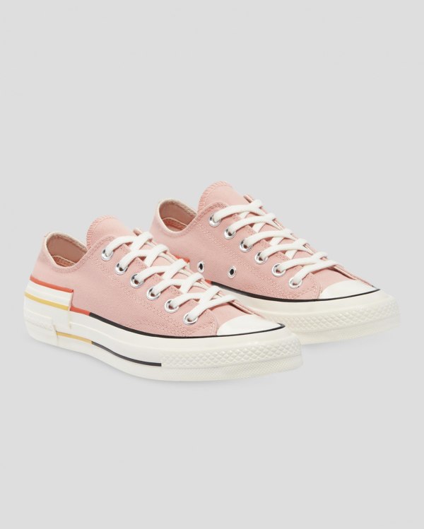 Converse Chuck 70 Colour Block Lyserød Sko Danmark - Converse Lave Sneakers Dame - 60374SGFY